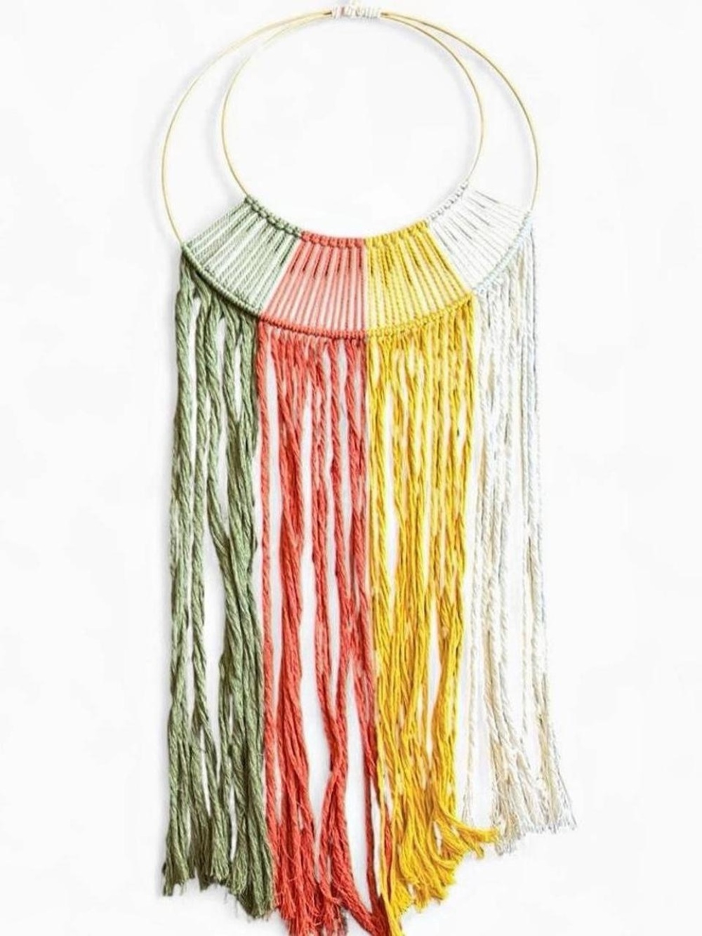 Handmade Macrame Wall Hanging Retro 70s Retro Boho Fringe